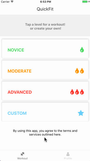 Workout Generator Feature